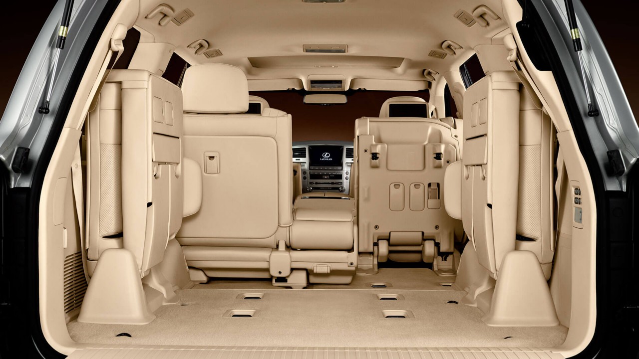 Lexus LX boot with rear seats
