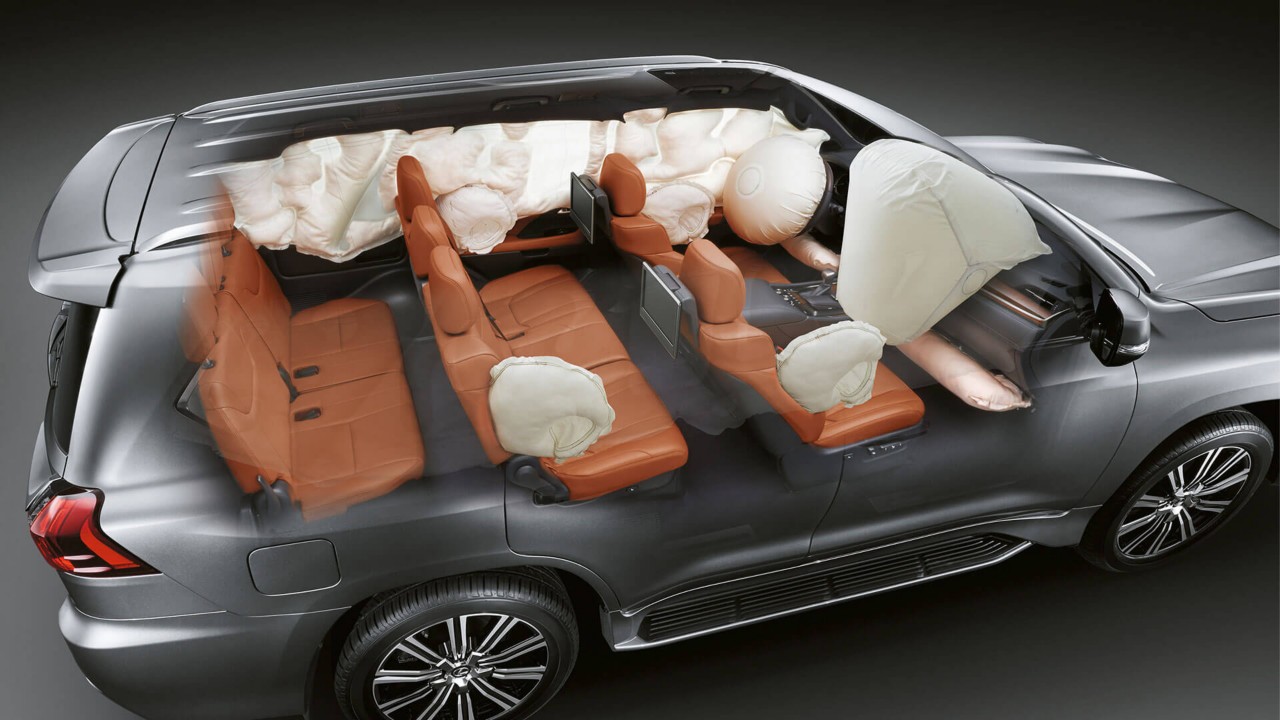 Lexus LX's 10 airbags