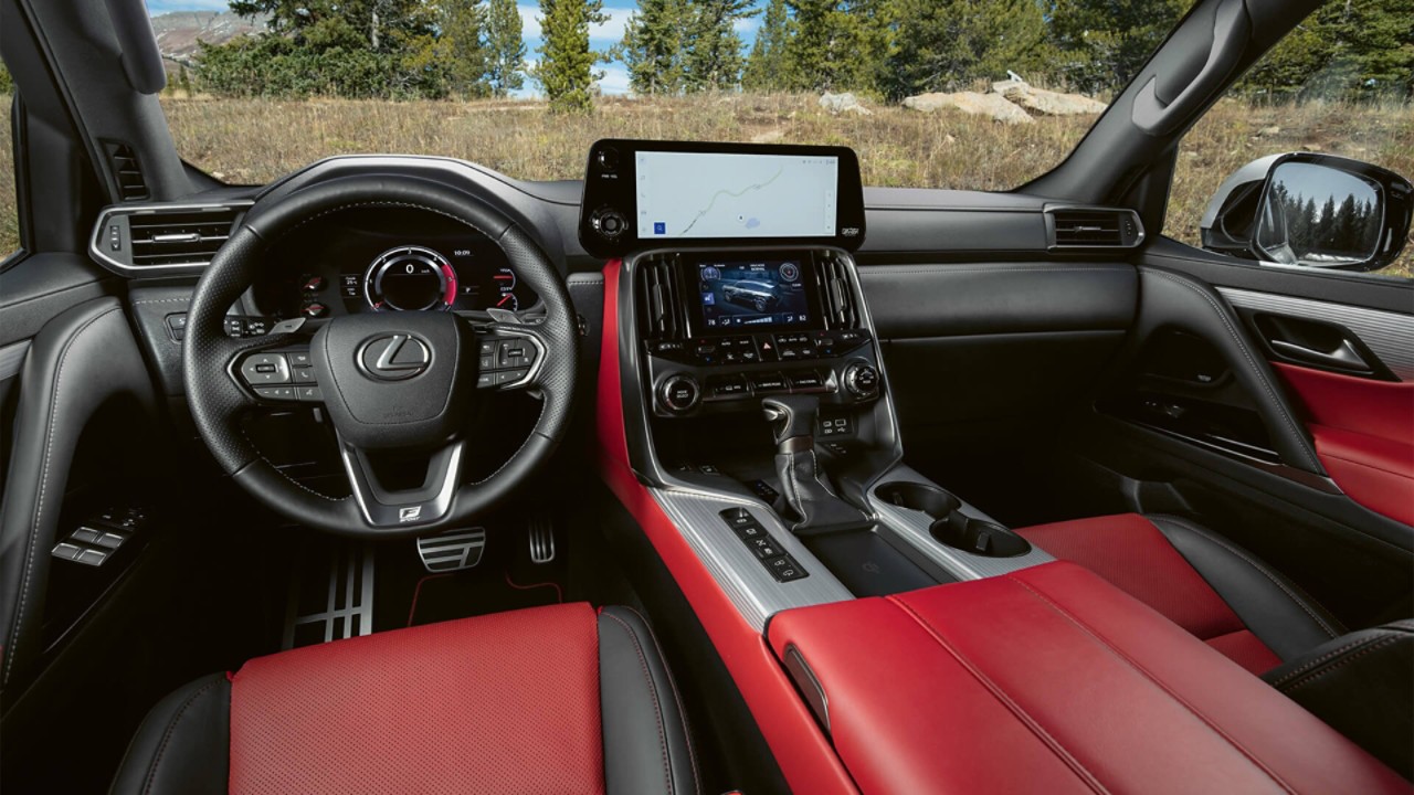 Front interior of the Lexus LX